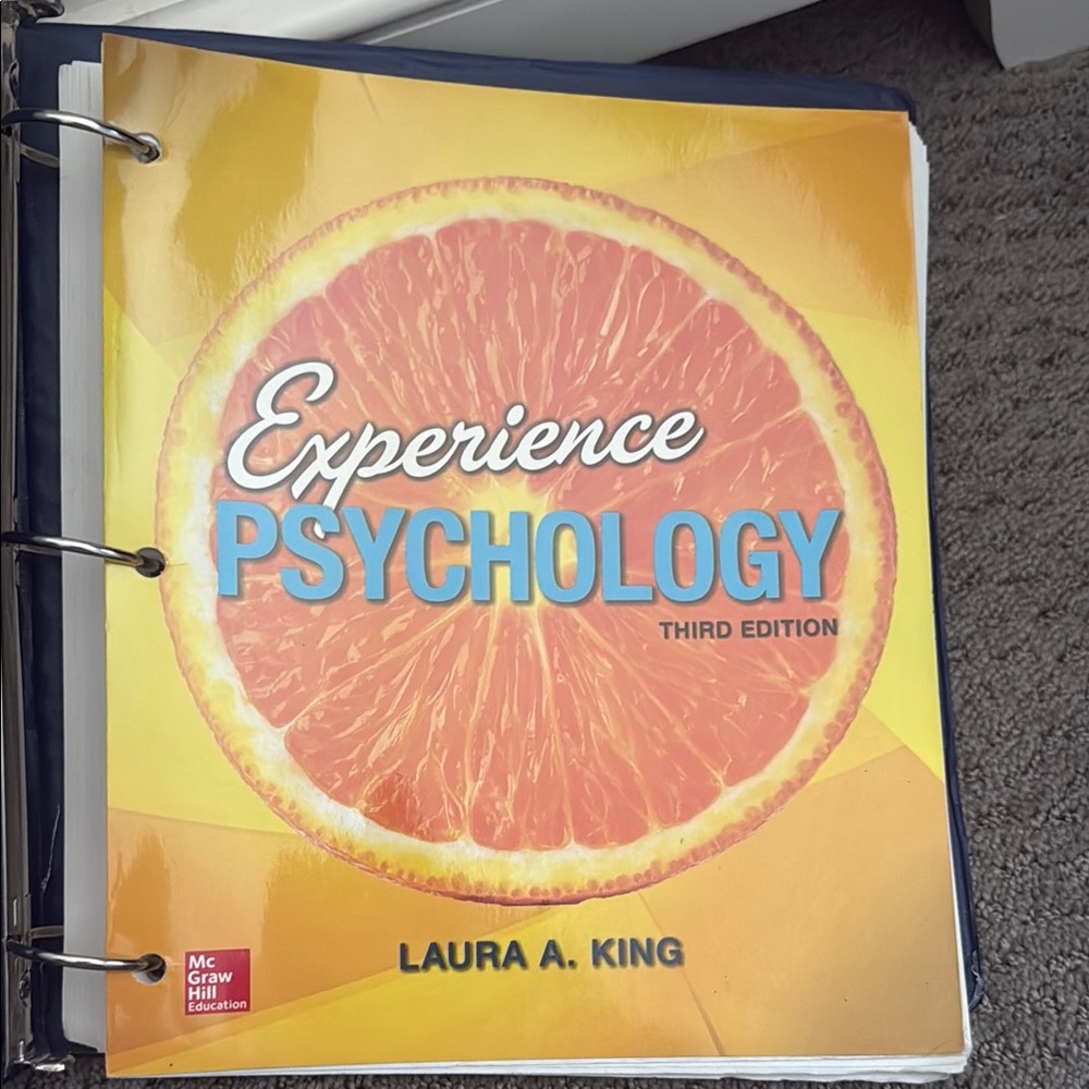 Experience Psychology Third Edition Text in Binder